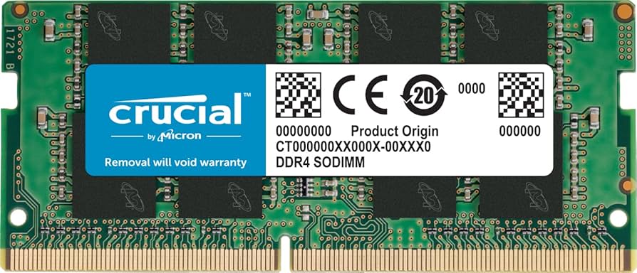 Crucial 16GB DDR4 RAM, 3200MHz CL22 (or 2933MHz or 2666MHz) Laptop