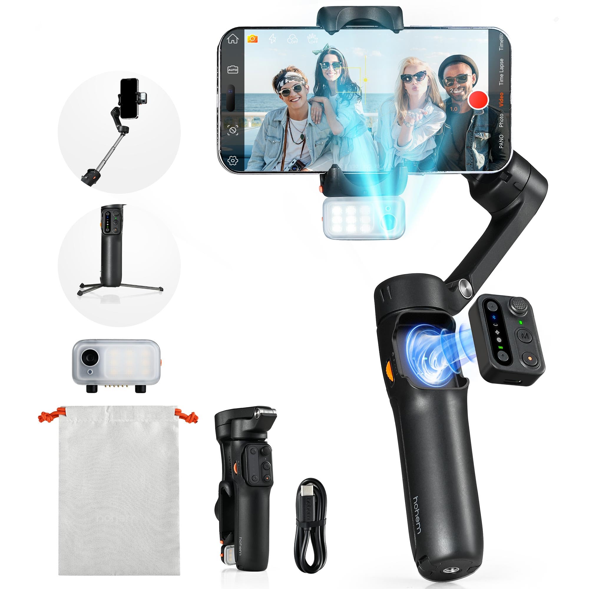 Amazon.com: hohem iSteady V3 Gimbal Stabilizer for iPhone, 3-Axis
