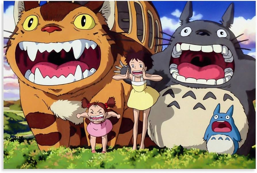 Amazon.co.jp: SUBCAI 日本アニメ となりのトトロ ポスター 宮崎駿