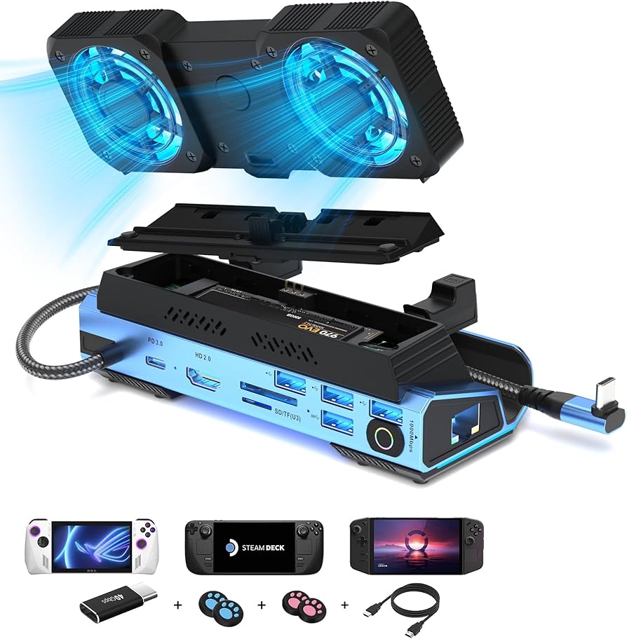 Amazon.com: Legion Go/ROG Ally/Steam Deck Dock - 14-in-1 Docking