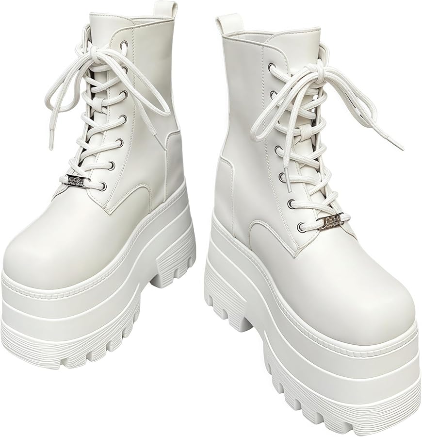 Amazon | [NOKIJP] 厚底ブーツ レディース 19cm 靴 シークレットブーツ