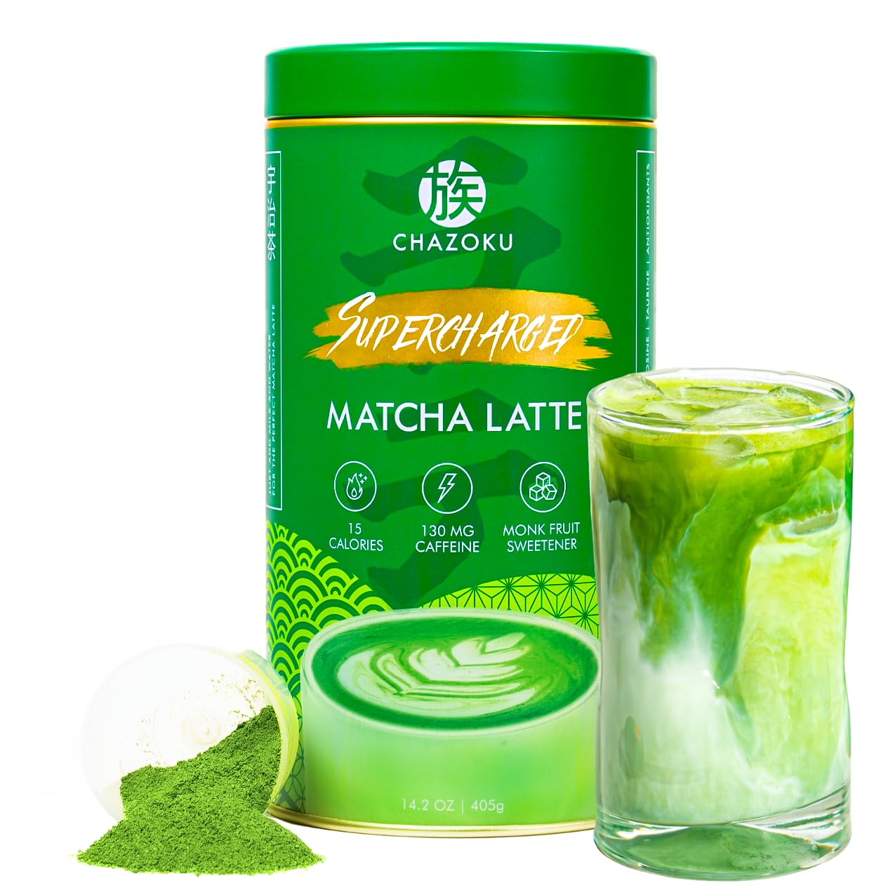 Amazon.com: Chazoku Supercharged Matcha Latte - Ceremonial Grade