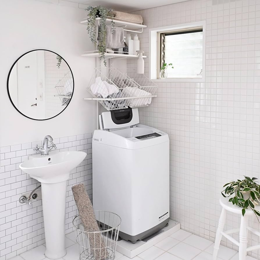 Amazon.co.jp: 山善(YAMAZEN) 突っ張り ラック ランドリーラック 洗濯