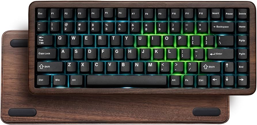 Amazon.com: Womier 75% Mechanical Keyboard Wireless with Wood