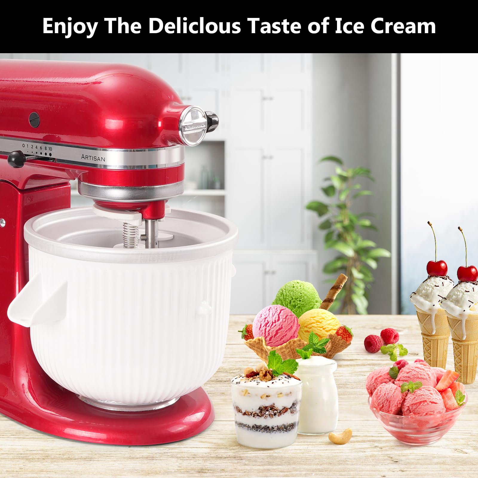 Amazon.co.jp: Kitchenaidスタンドミキサー用アイスクリームメーカー