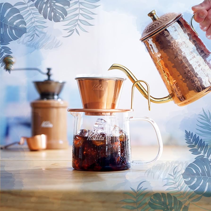 Amazon｜カリタ Kalita 経年変化を楽しむ 銅製 コーヒーポット 600ml