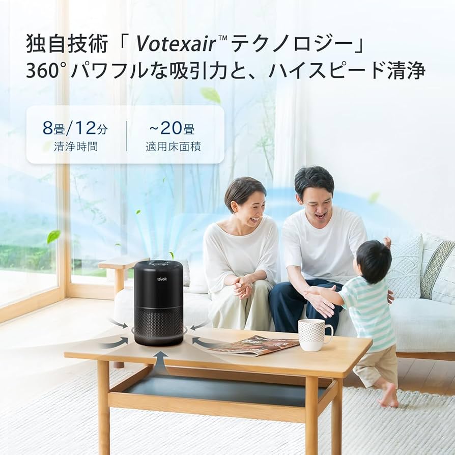 Amazon.co.jp: Levoit (レボイト) 空気清浄機 20畳 小型 静音 お休み