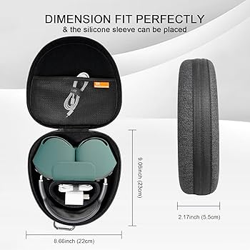 Amazon | AirPodsMaxヘッドフォン用トラベルケース スリープモード