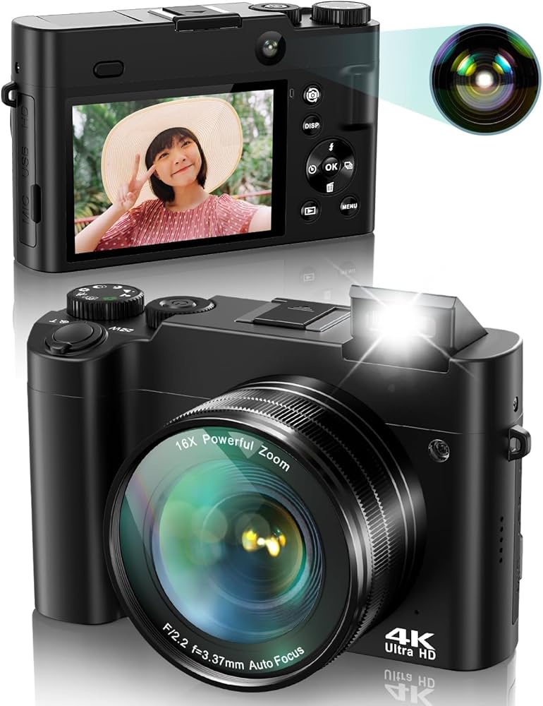 Amazon | 4K デジカメ デジタルカメラ 6400万画素 4K解像度 オート