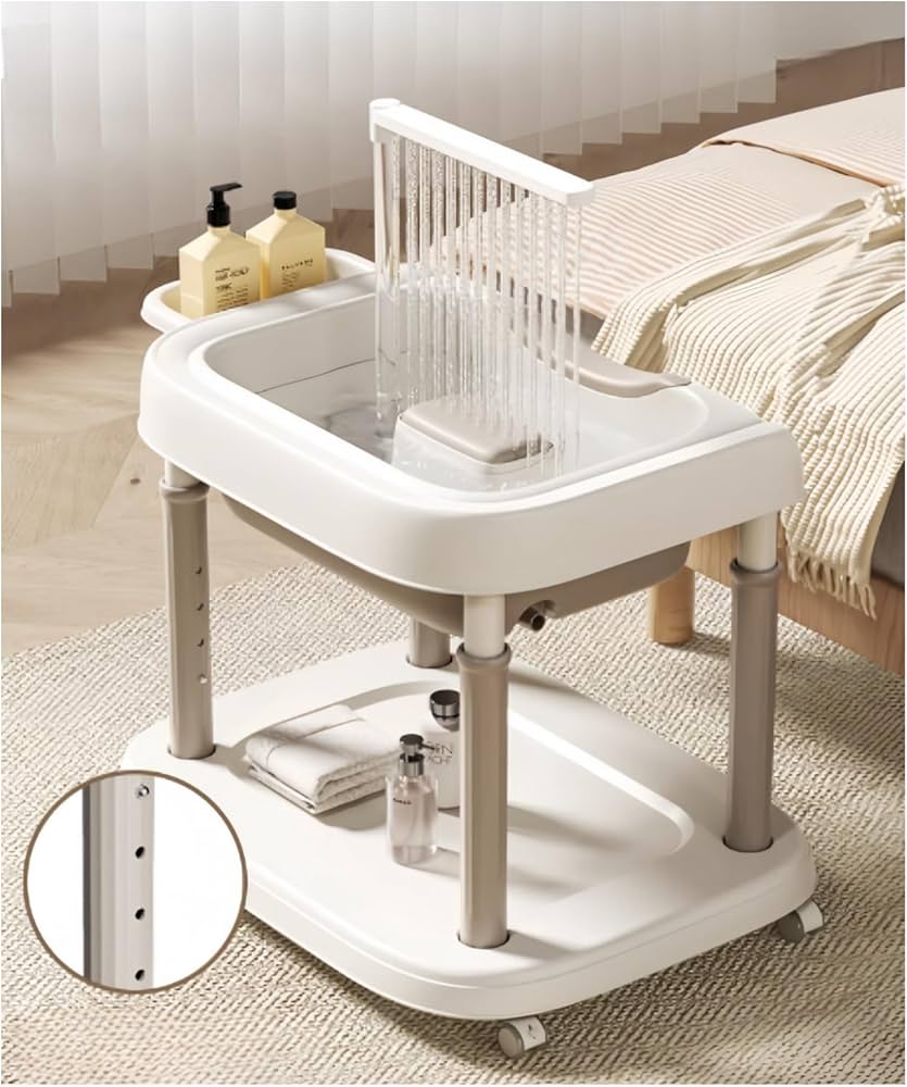 Amazon.co.jp: TVT シャンプー台 移動式 ドレン付き 洗髪器 洗髪槽【高