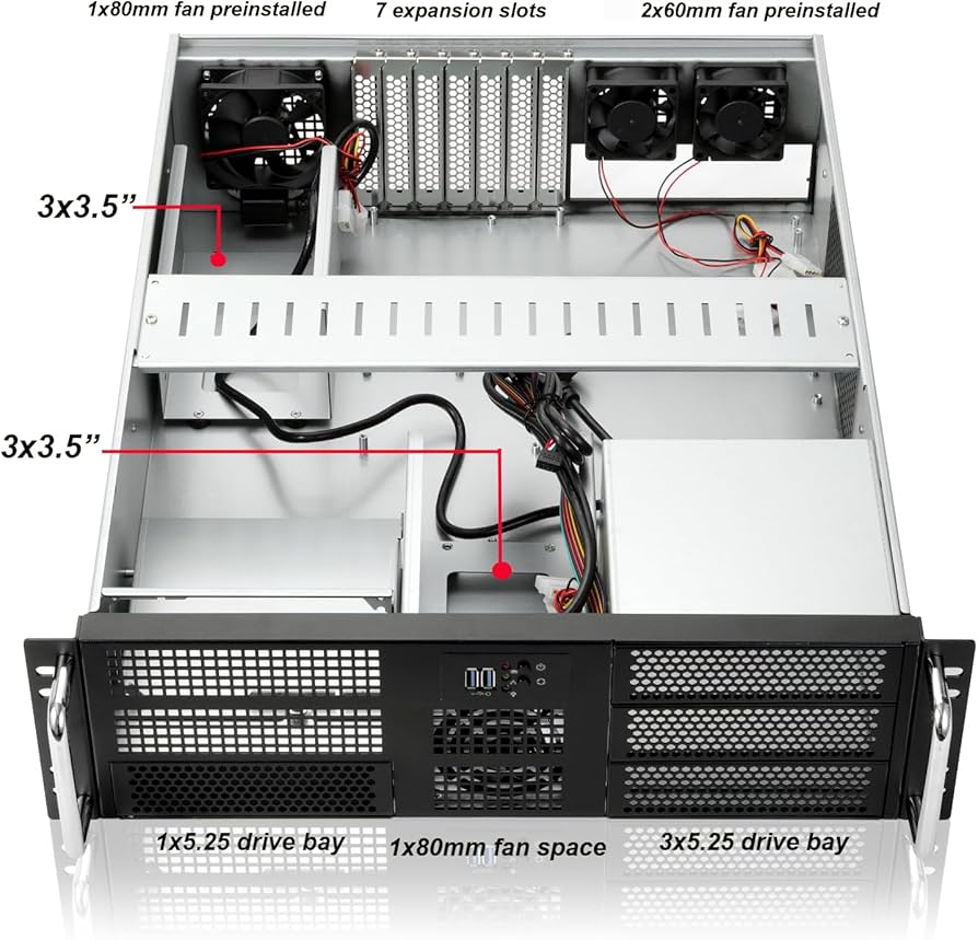 Amazon.co.jp: RackChoice 3u ラックマウントサーバーシャーシ EATX