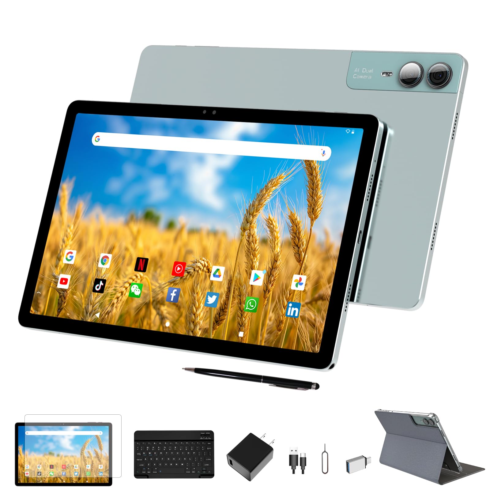 Amazon.com : 2026 Latest 11 inch Tablet Android 14 2000 * 1200 2K