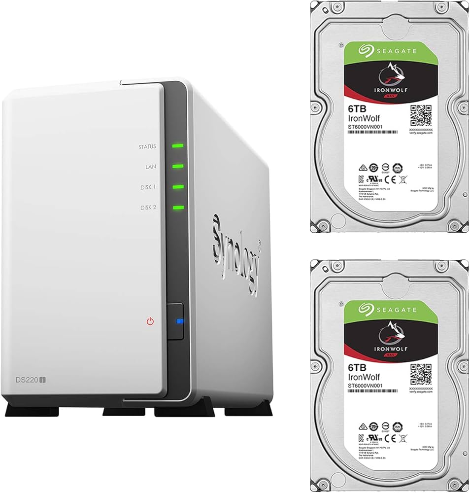 Amazon.co.jp: Synology NAS HDDセット 2ベイ DS220j & Seagate HDD