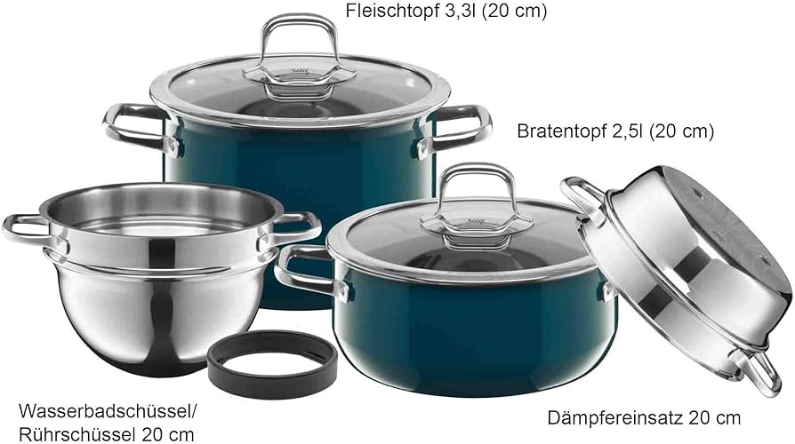 Amazon | Silit コンパクトIHソースパンセット ガラス蓋付き Silargan