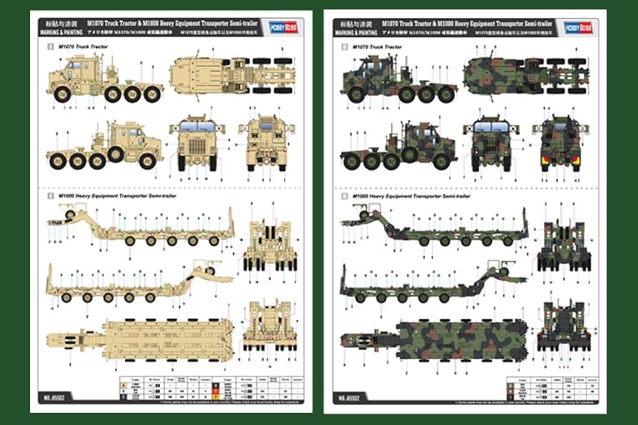 Amazon | Hobby Boss 1/35スケール M1070 トラックトラクター & M1000