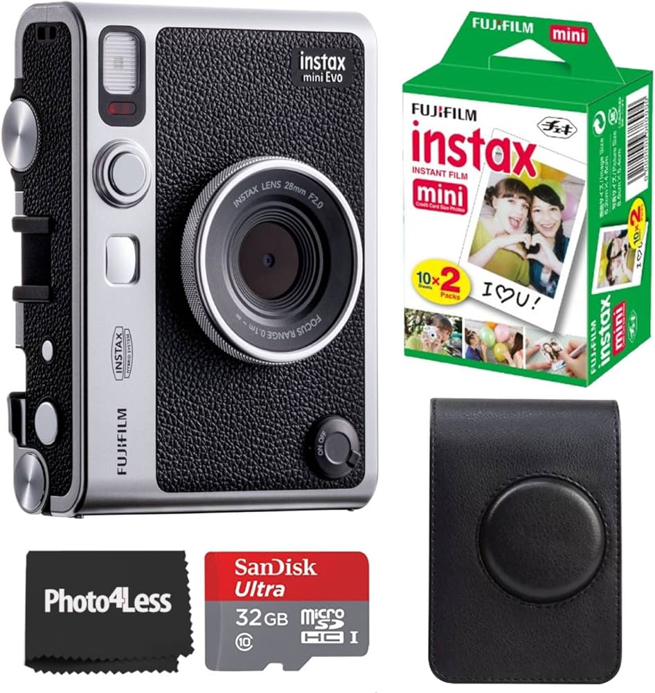 Amazon | Fujifilm Instax Mini EVO ハイブリッドブラックインスタント