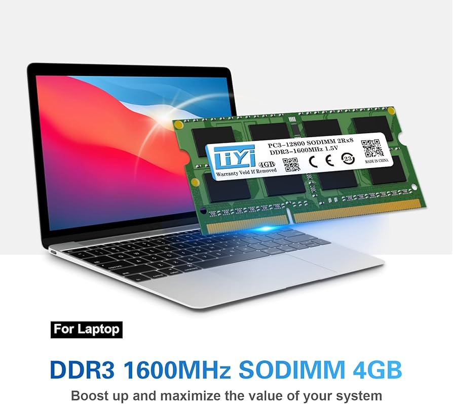 LIYI 4GB DDR3 DRAM 1600MHz PC3-12800 PC3-12800S CL11 SODIMM 204