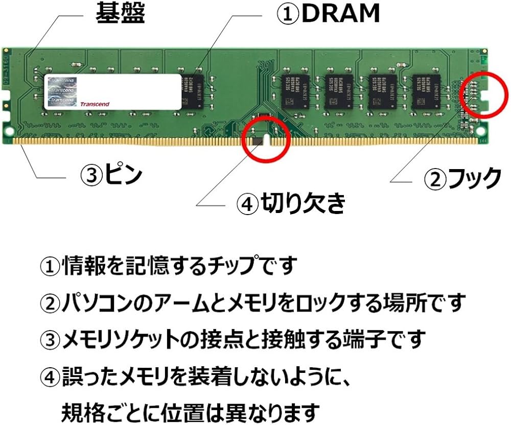 Amazon | Transcend デスクトップPC用 PC4-19200(DDR4-2400) 16GB 1.2V