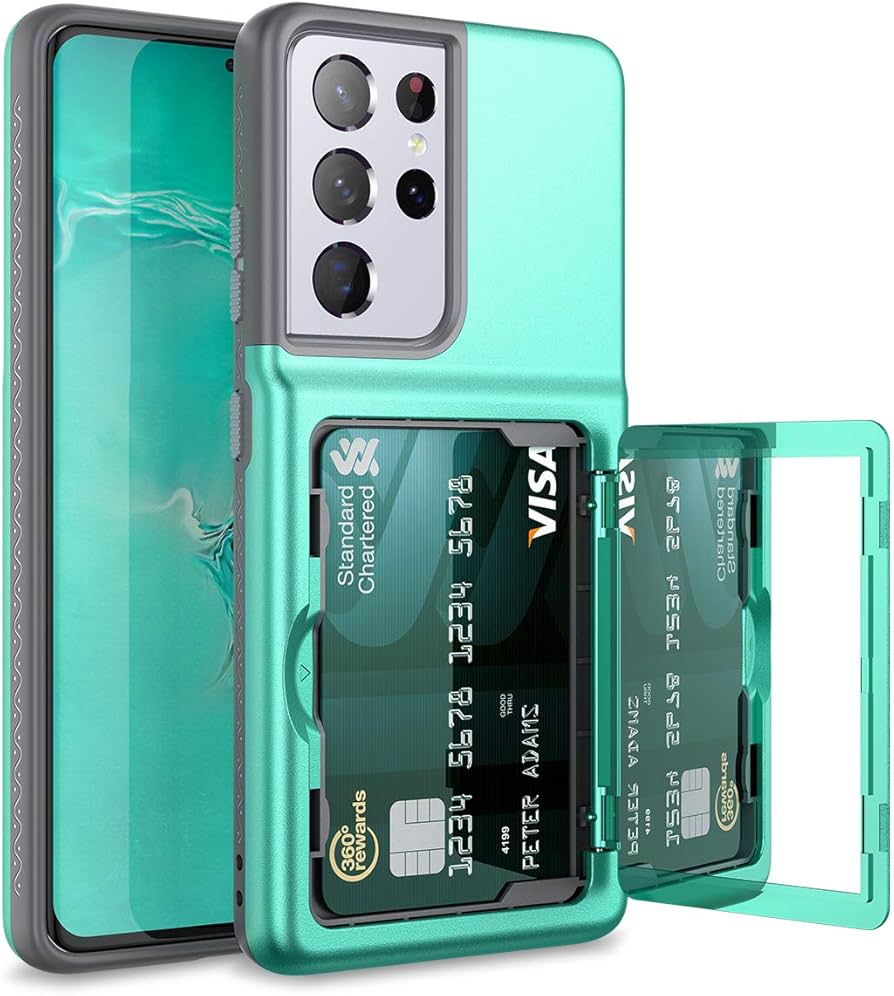 Amazon.com: WeLoveCase Galaxy S21 Ultra Wallet Case with Mirror