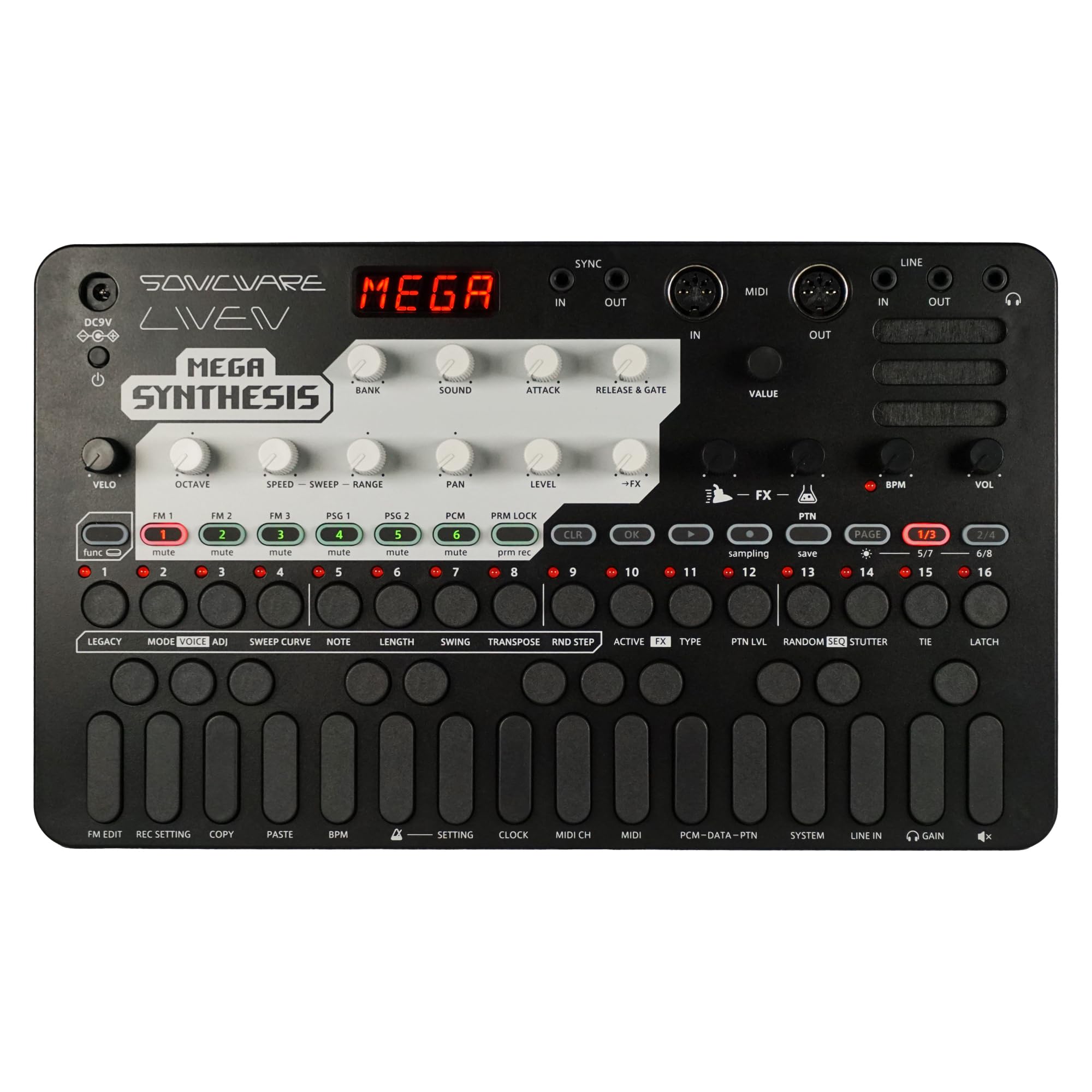 Sonicware LIVEN Mega Synthesis [Retro Game Music Groove Box