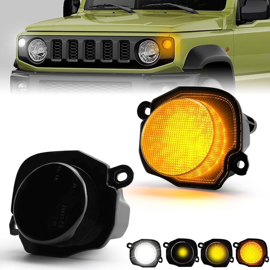 YU】三菱ジープ フロント ウィンカー アセット（左右・固定ネジ欠品