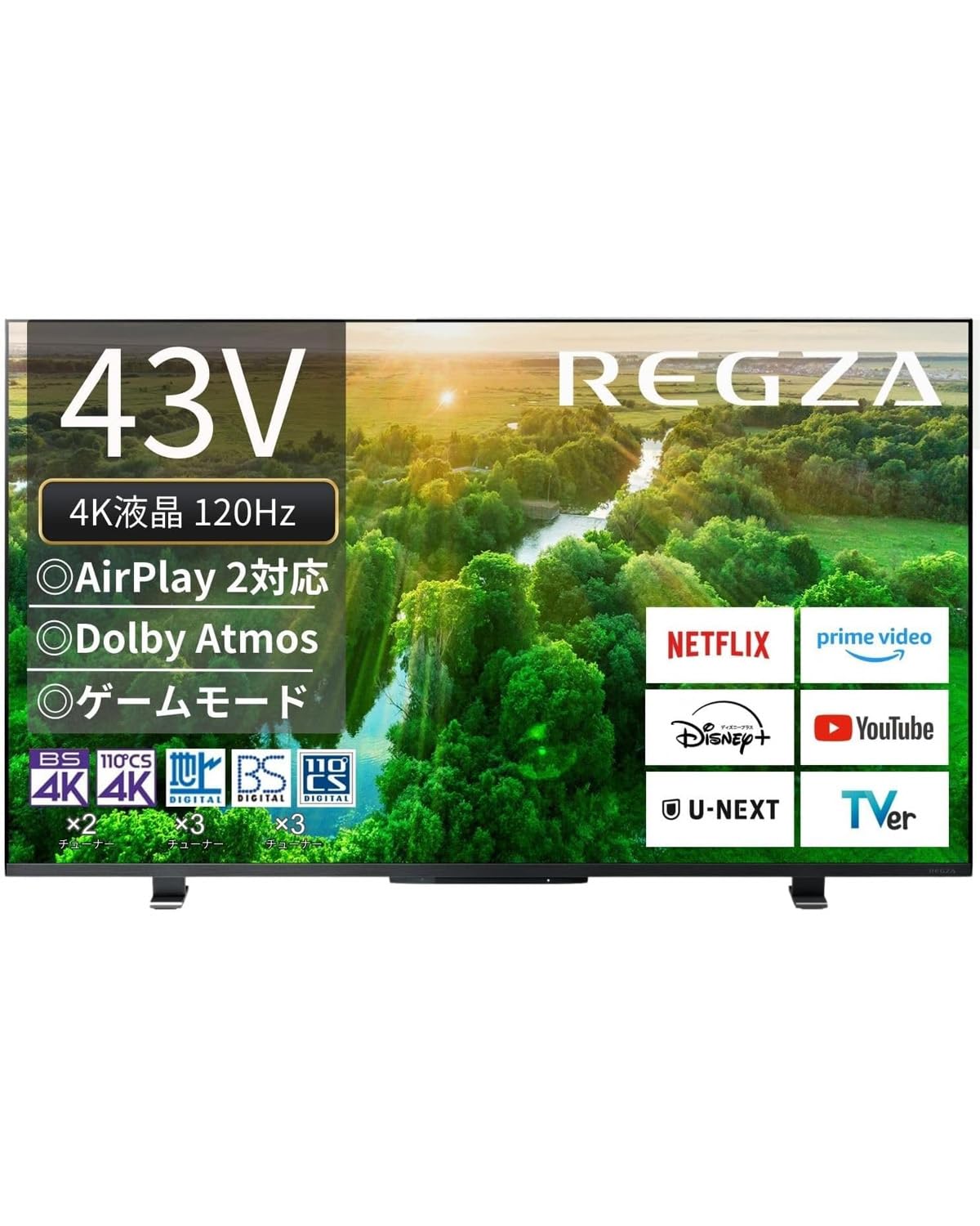 Amazon | REGZA レグザ テレビ 43Z570L (43インチ / 4K テレビ/倍速