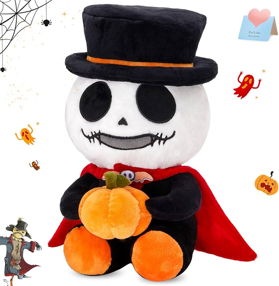 Amazon.com: HappySpot Skeleton Stuffed Animal with Red Cape