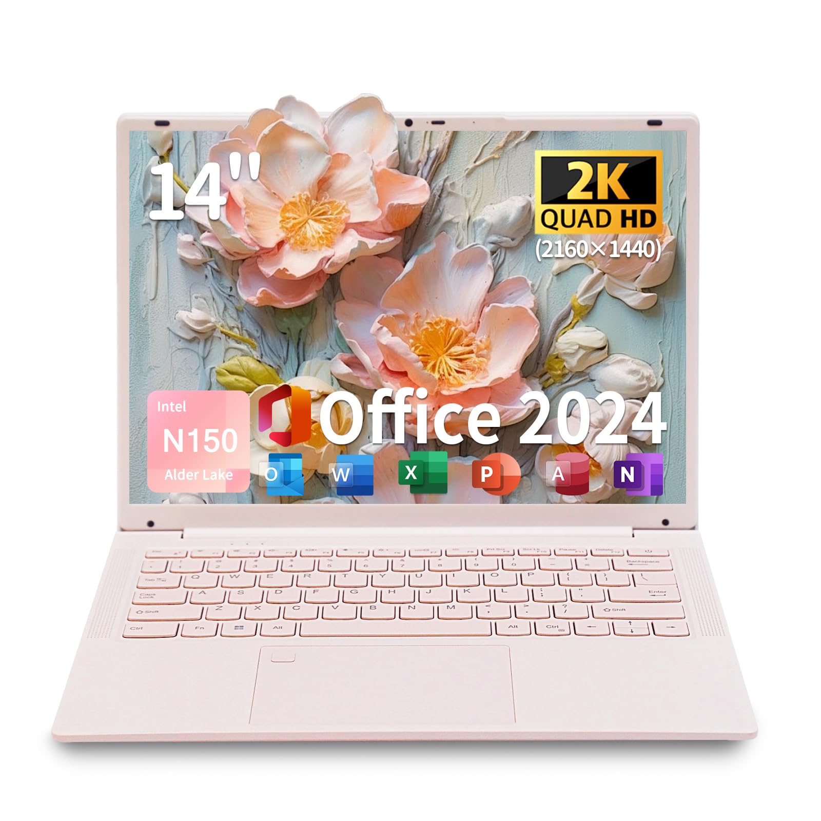 Amazon.co.jp: YHBIN ノートパソコン 14インチ ピンク N150搭載【N100