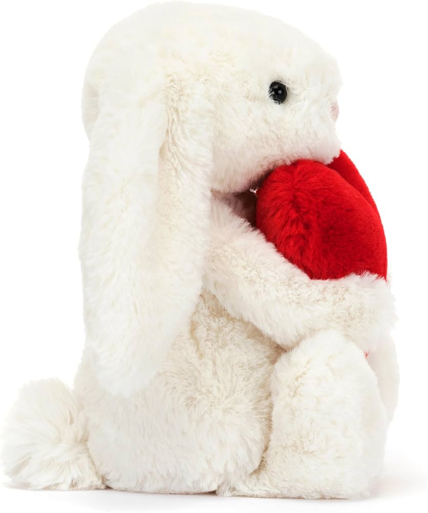 Amazon.com: Jellycat Bashful Red Love Heart Bunny Stuffed Animal