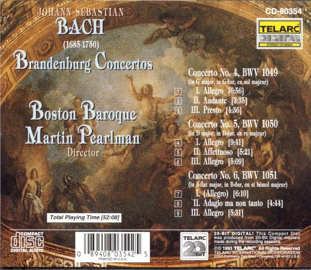 Boston Baroque - Bach: Brandenburg Concertos No. 4, 5 & 6 - Amazon