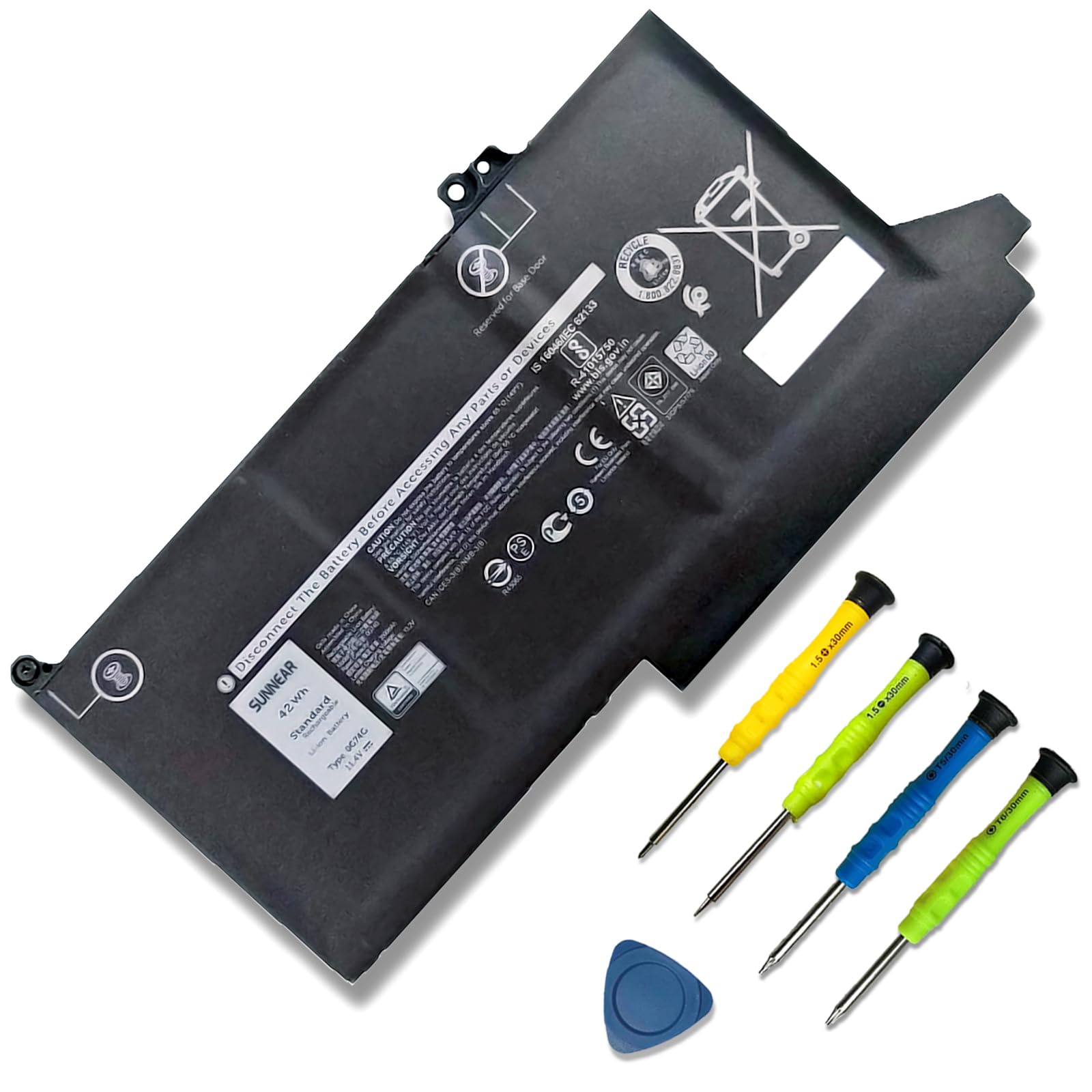 Amazon.com: SUNNEAR 0G74G 2PFPW Laptop Battery Replacement for