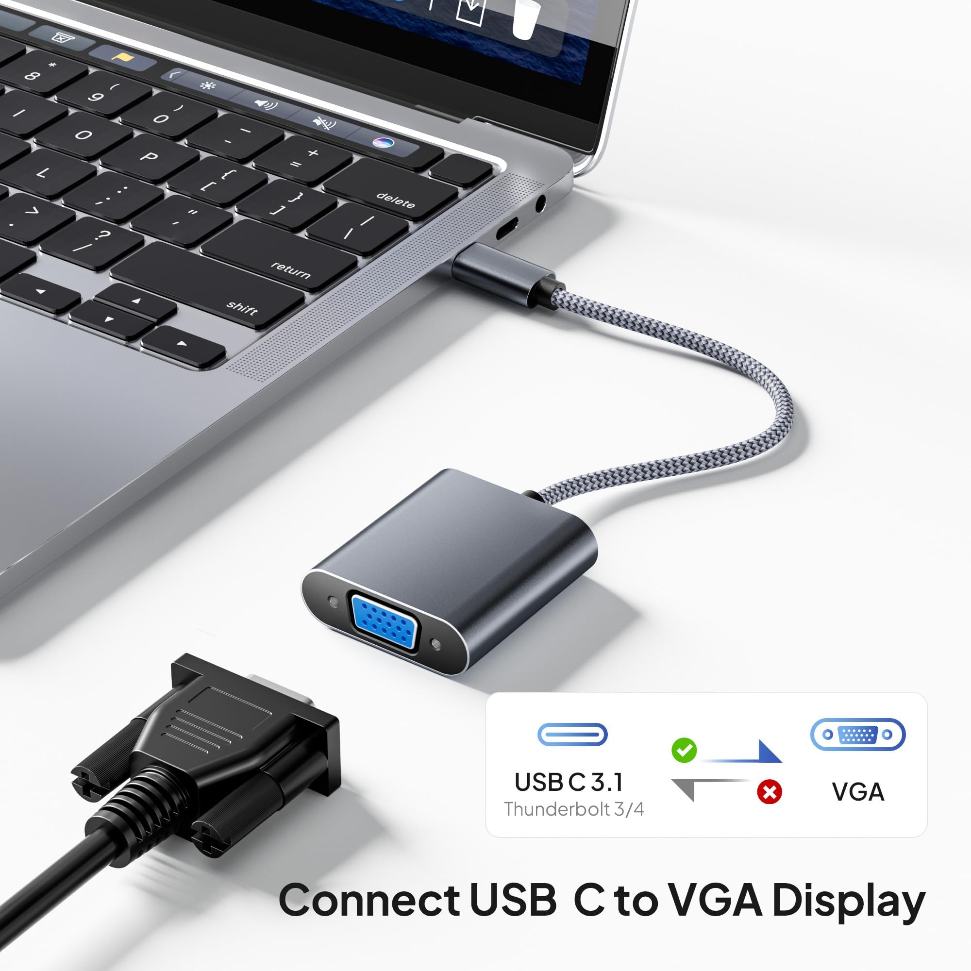Amazon.com: Elebase USB C to VGA Adapter for Apple iPhone 17 16 15