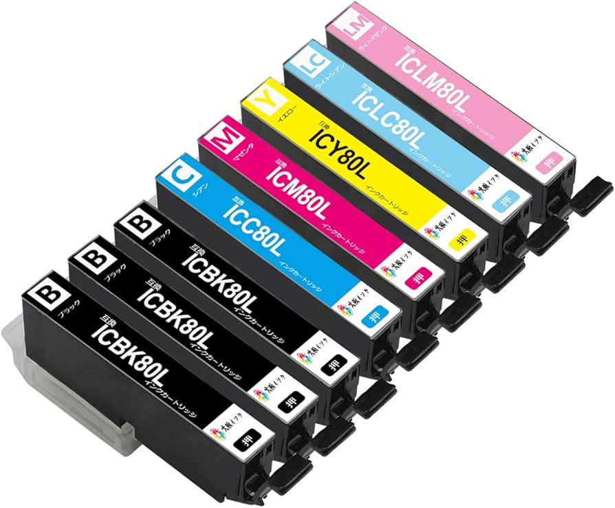 Amazon.co.jp: エプソンインクカートリッジ IC6CL80LBKx3/ C/ M/ Y/ LC