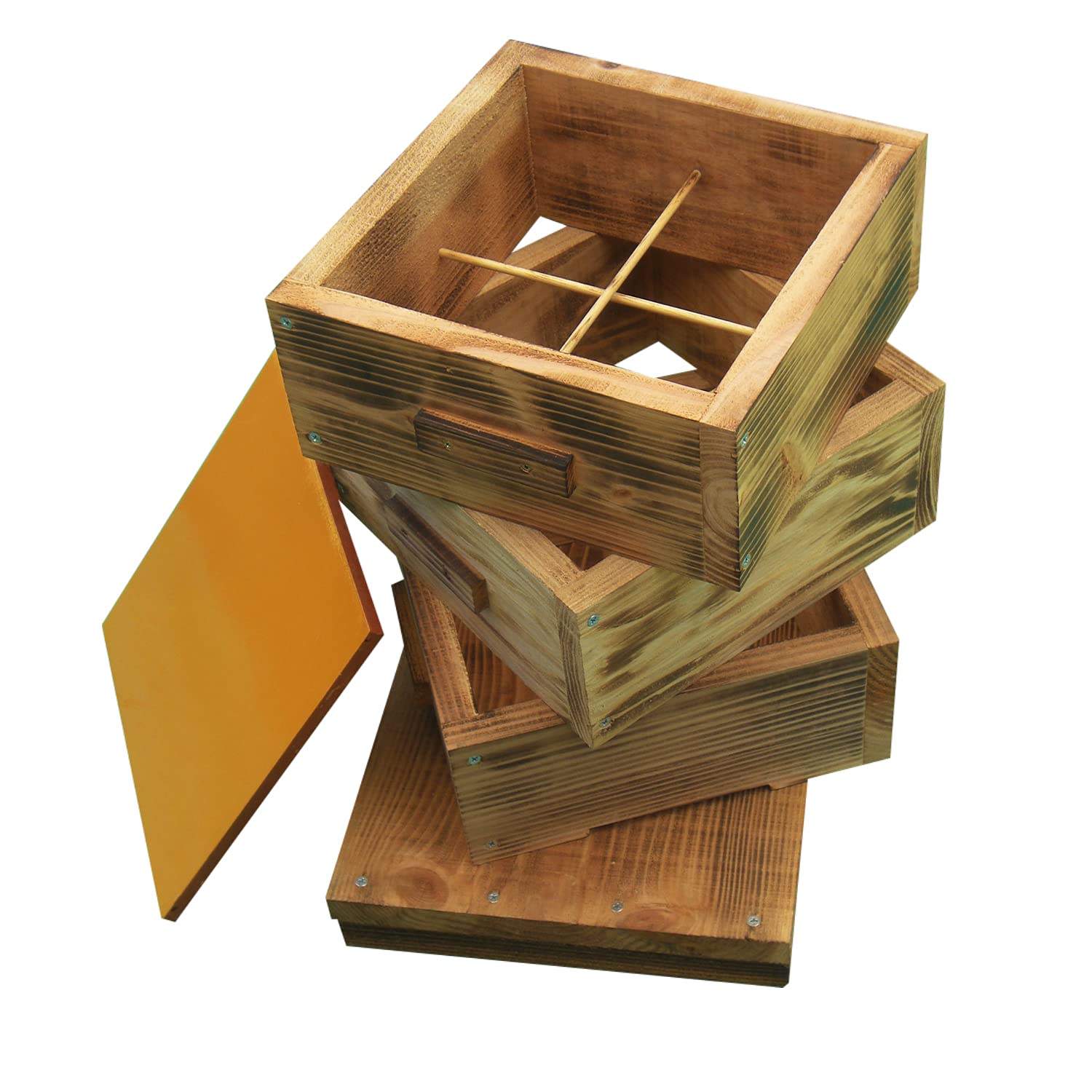 Amazon.co.jp: 日本蜜蜂 ミツバチ 巣箱 日本みつばち 重箱式巣箱 3段