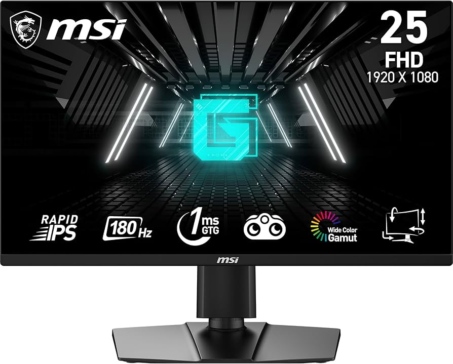 MSI FHD Rapid IPS Gaming Free Sync 1ms 1920 x 1080 180Hz Taxa de