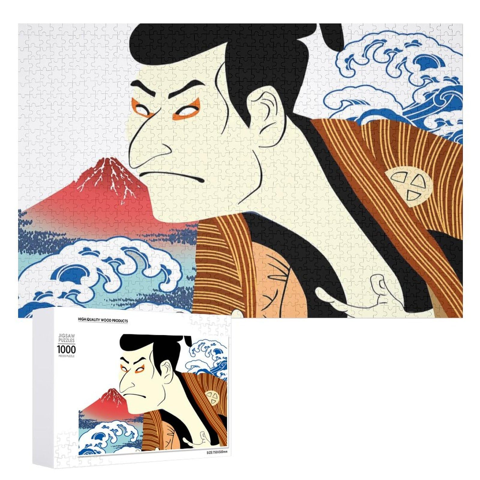 Amazon.co.jp: ジグソーパズル 和柄 歌舞伎 和風 富士山 浮世絵 写楽