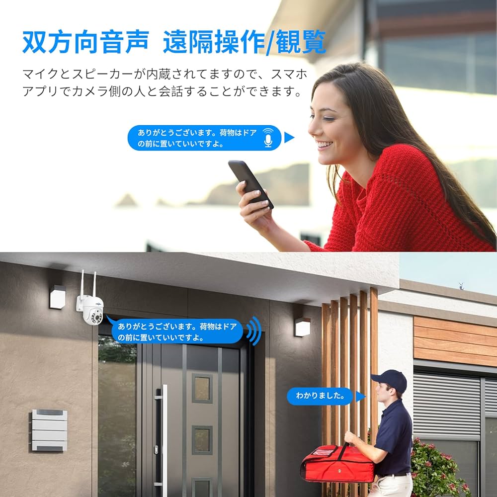 Amazon.co.jp: 【500万画素・360° 追尾機能搭載 】防犯カメラ