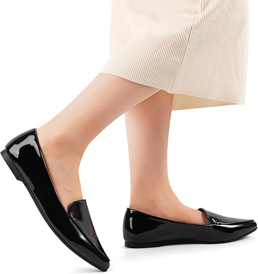Amazon.com | MUSSHOE Pointed Toe Flats for Women: Comfortable