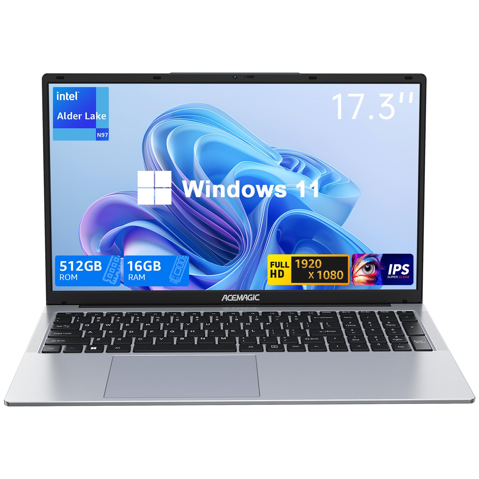 Amazon.co.jp: ACEMAGIC ノートパソコン N97 ノートPC 17.3インチ