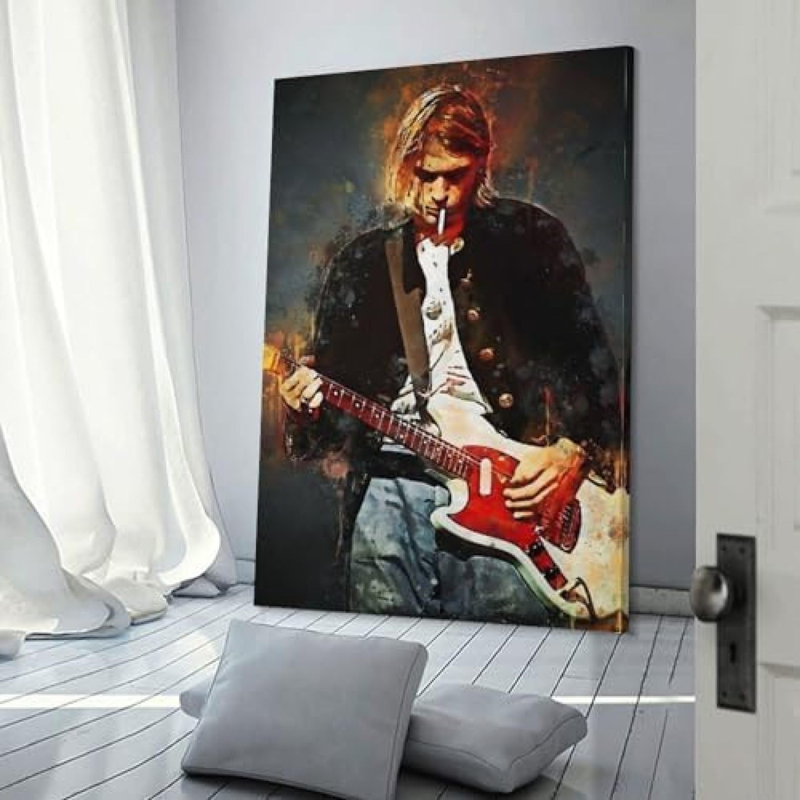 Amazon.co.jp: カート・コバーンポスターキャンバスウォールアート