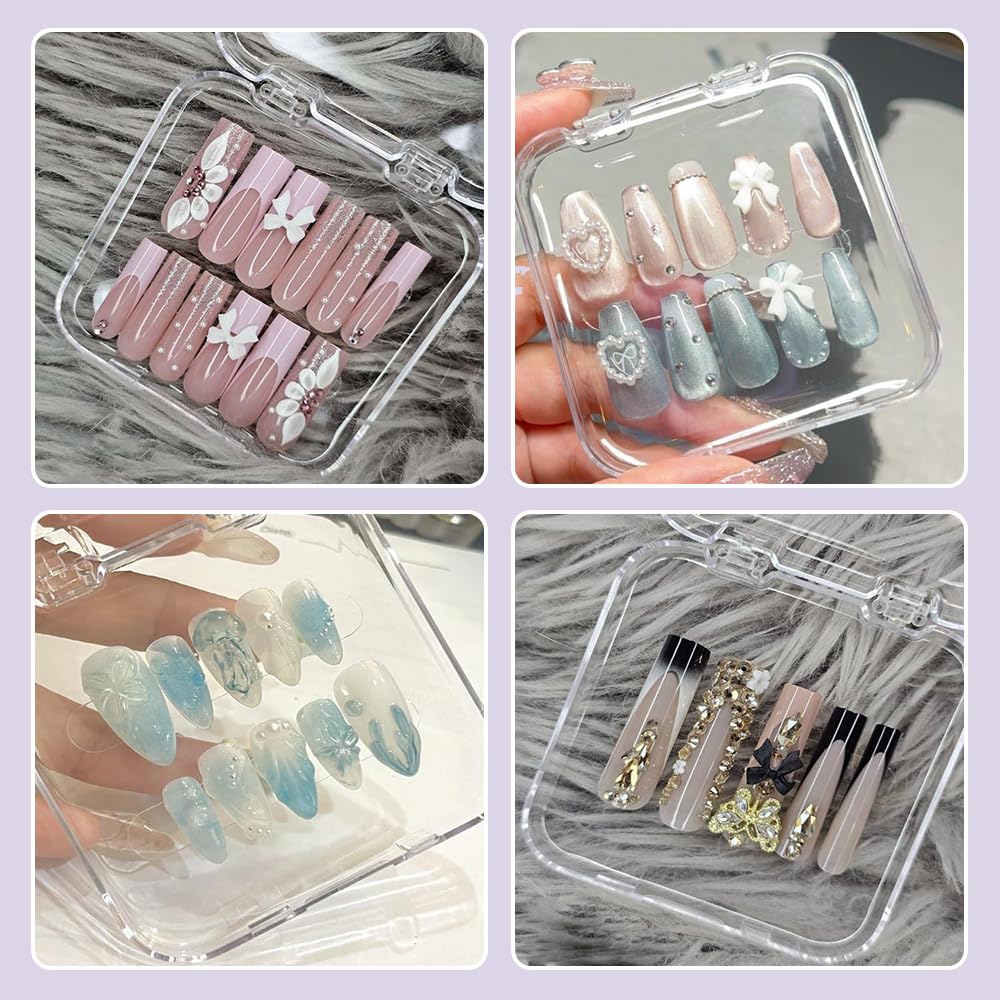 Amazon.co.jp: ネイル収納ケース つけ爪収納ボックス 透明ケース