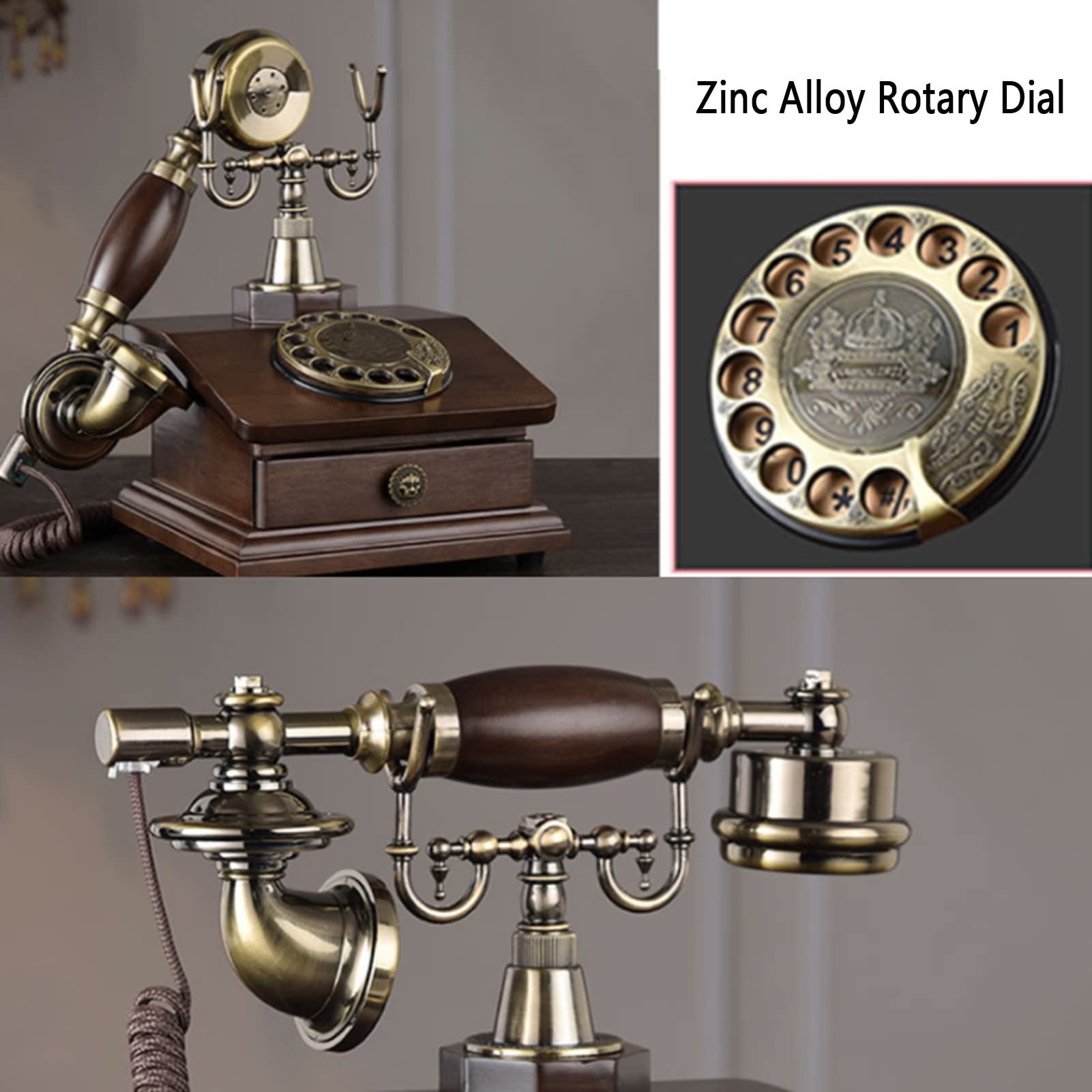 Amazon.co.jp: 回転式ダイヤル電話、レトロな固定電話、ヨーロッパ