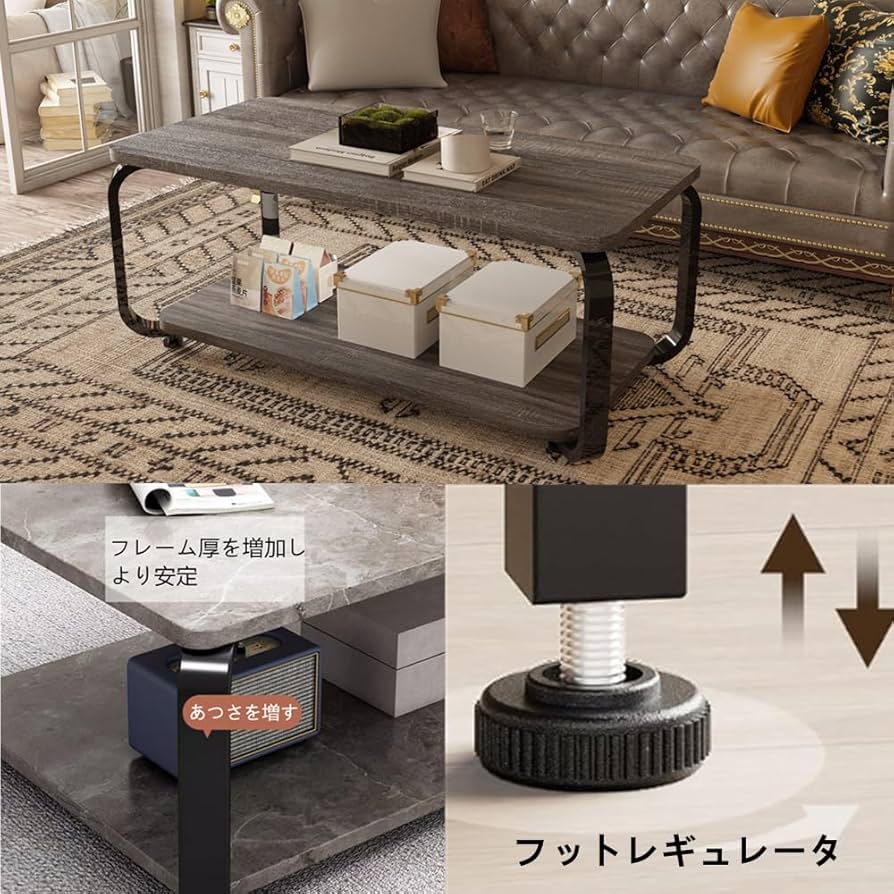 最終値下げ✨勿体ない利用&重厚リビングローテーブル、TVボード(栴檀一