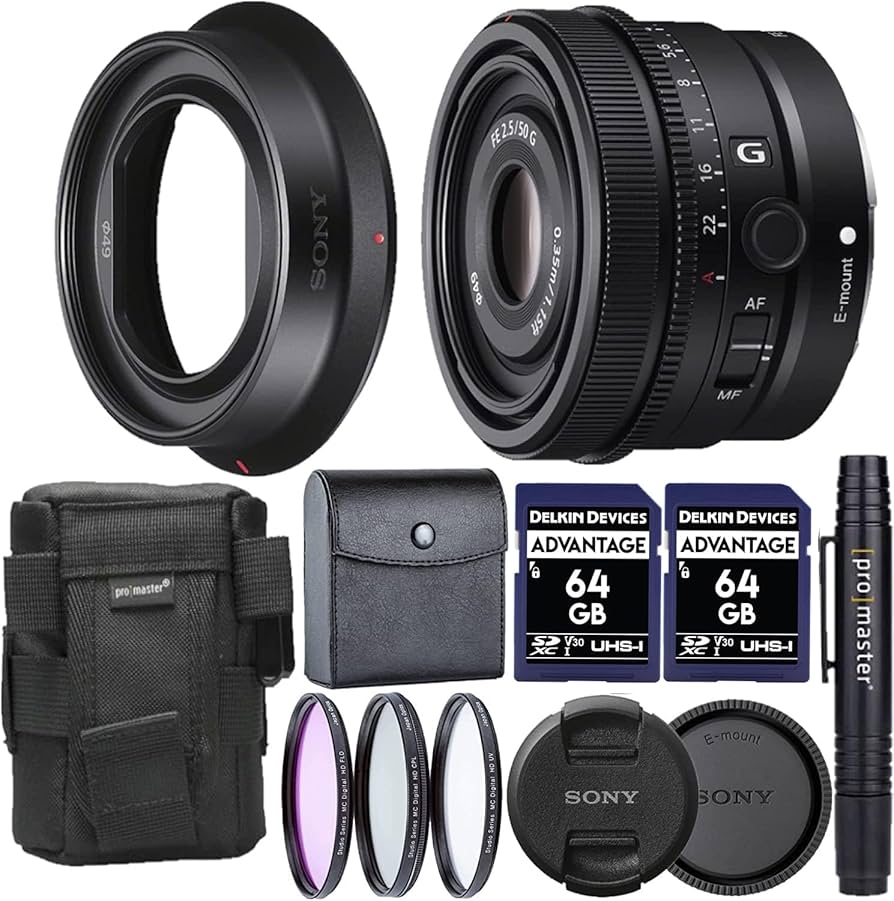 Amazon.com : Sony FE 50mm F2.5 G Full-Frame Ultra-Compact G Lens
