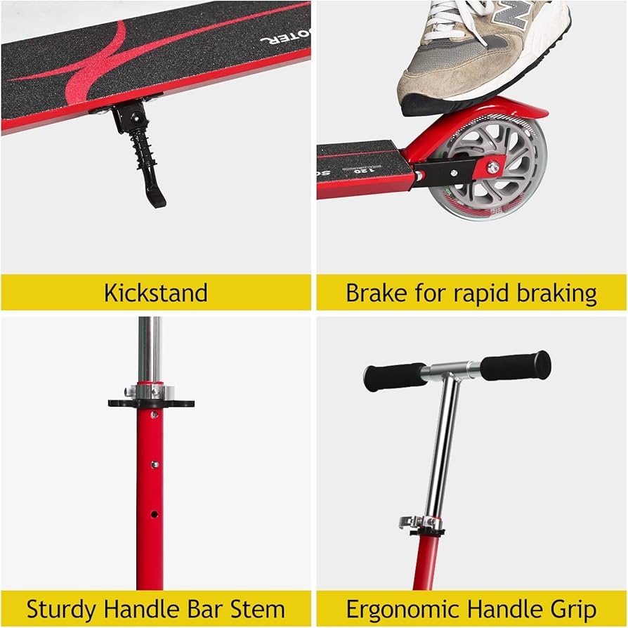 Maxmass Two Wheels Kick Scooter, Height Adjustable Kids Sport