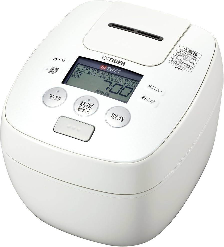Amazon | タイガー 炊飯器 一升 圧力 IH ホワイト 炊きたて 炊飯