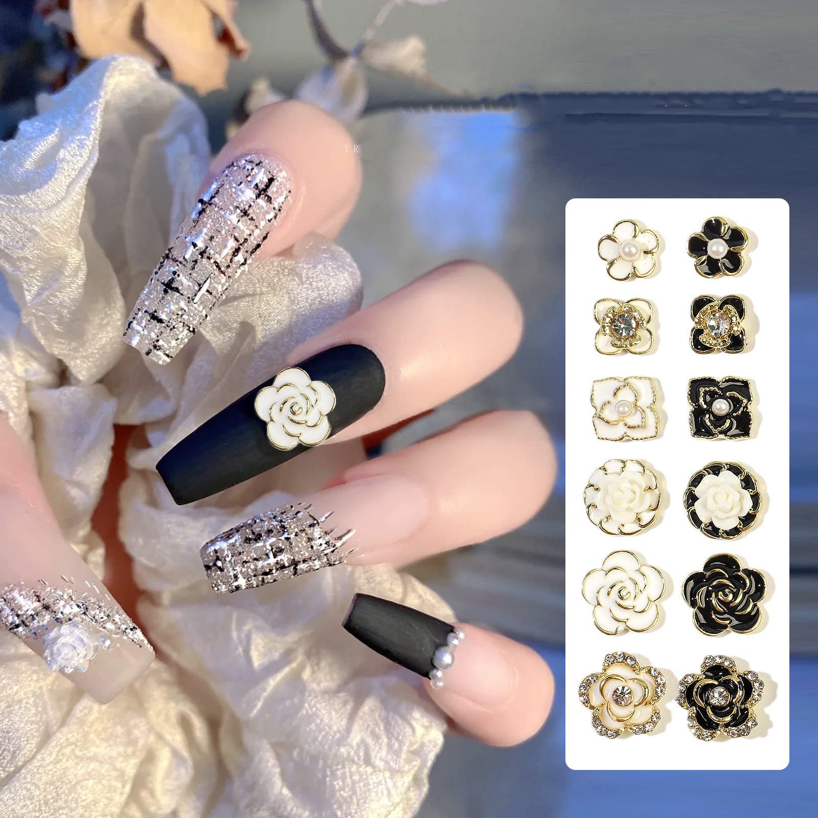 Amazon | DUOLEIMI ネイルパーツ リボン 花 ネイルデコパーツ メタル