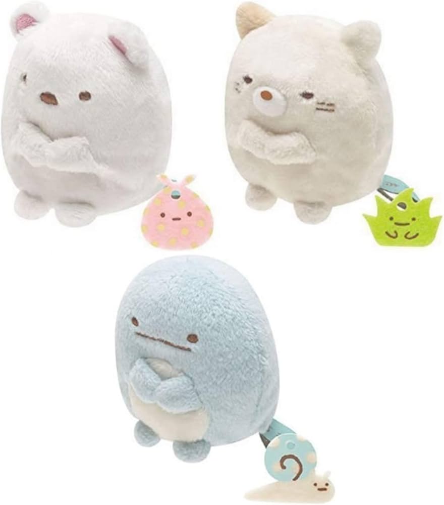 Amazon.co.jp: すみっコぐらし てのりぬいぐるみ 3種セット（しろくま