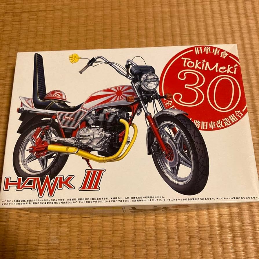 アオシマ 俺のマシン 旧単車会 ときめき30シリーズ HAWK Ⅲ プラモデル