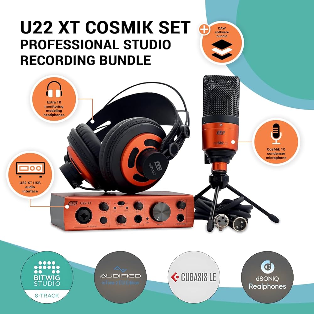 ESI U22 XT cosMik Set | Studio d'enregistrement professionnel